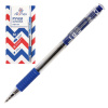 Ручка шариковая автоматическая 0,7 мм синяя Attomex, прозрачный корпус, каучуковый грип	 5071900					